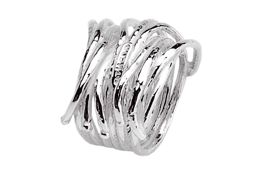 Anello Love Nest argento con fascia multifilo Selezione Zanolli