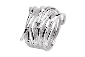 Anello Love Nest argento con fascia multifilo Selezione Zanolli