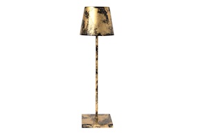 Table lamp Poldina Pro Black gold leaf Zafferano