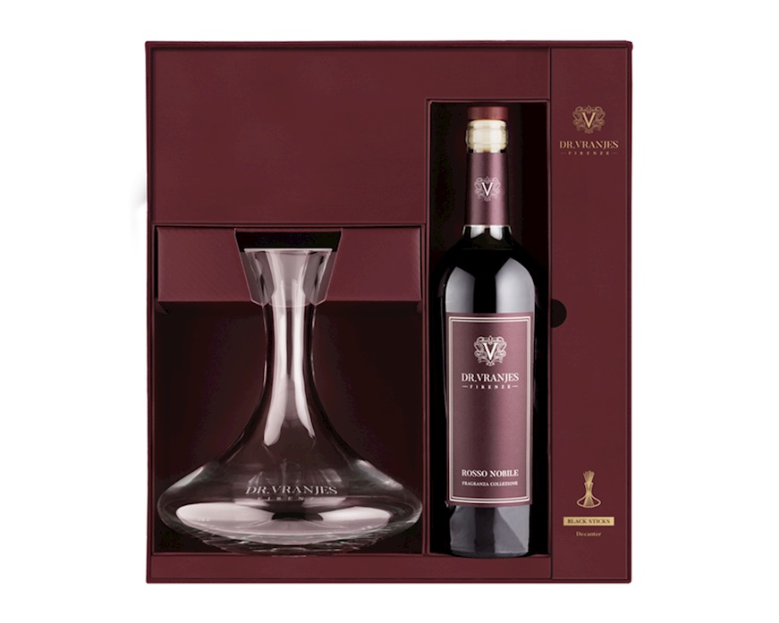 Cofanetto regalo Rosso Nobile decanter e bottiglia bordolese Dr. Vranjes