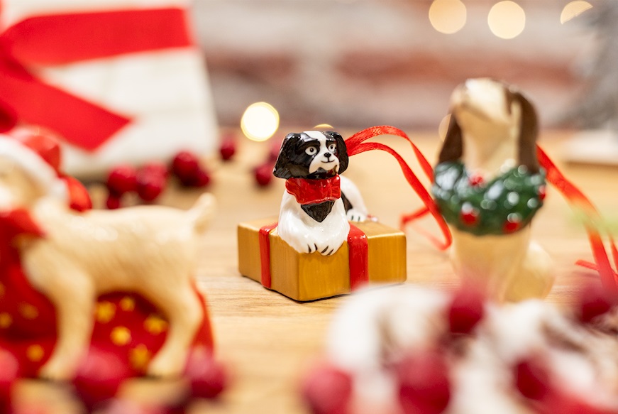 Idea regalo Natale Addobbi di Natale Nostalgic Ornaments porcellana Cani 3 pezzi Villeroy & Boch