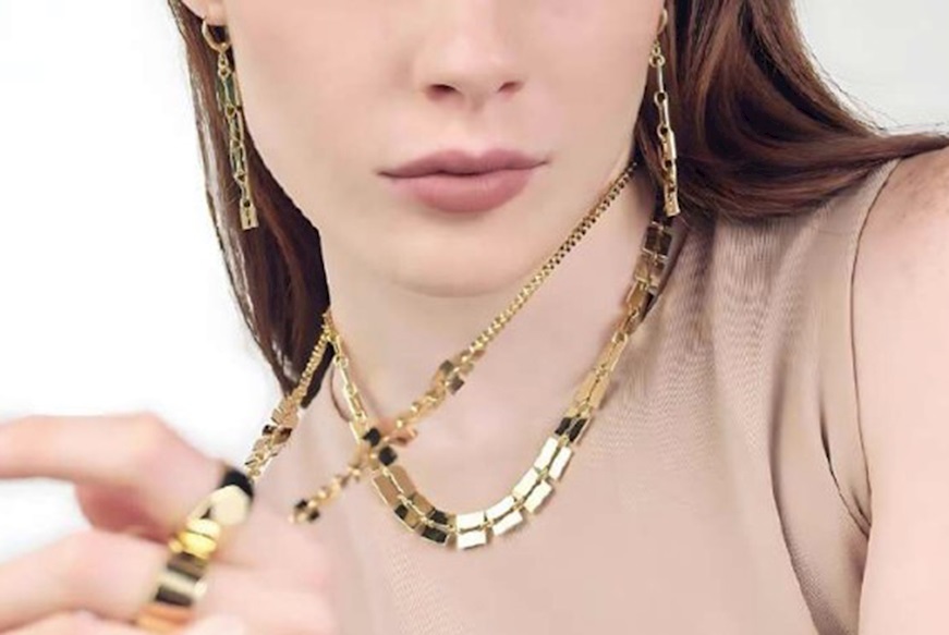 Collana Lux in bronzo dorato Unoaerre