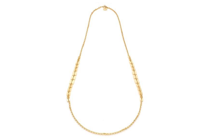 Collana lunga Lux in bronzo dorato Unoaerre