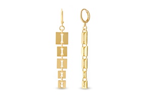 Orecchini pendenti Lux in bronzo dorato Unoaerre