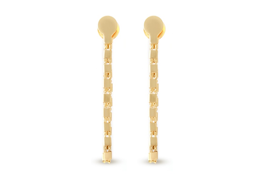 Pendant earrings Seta in gilded bronze Unoaerre