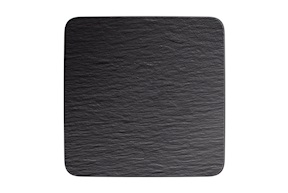 Gourmet service plate Manufacture Rock porcelain black Villeroy & Boch