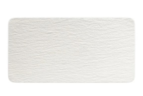 Rectangular service plate Manufacture Rock porcelain white Villeroy & Boch
