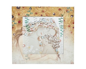 Quadro Le tre erà di Klimt argento pvd Selezione Zanolli