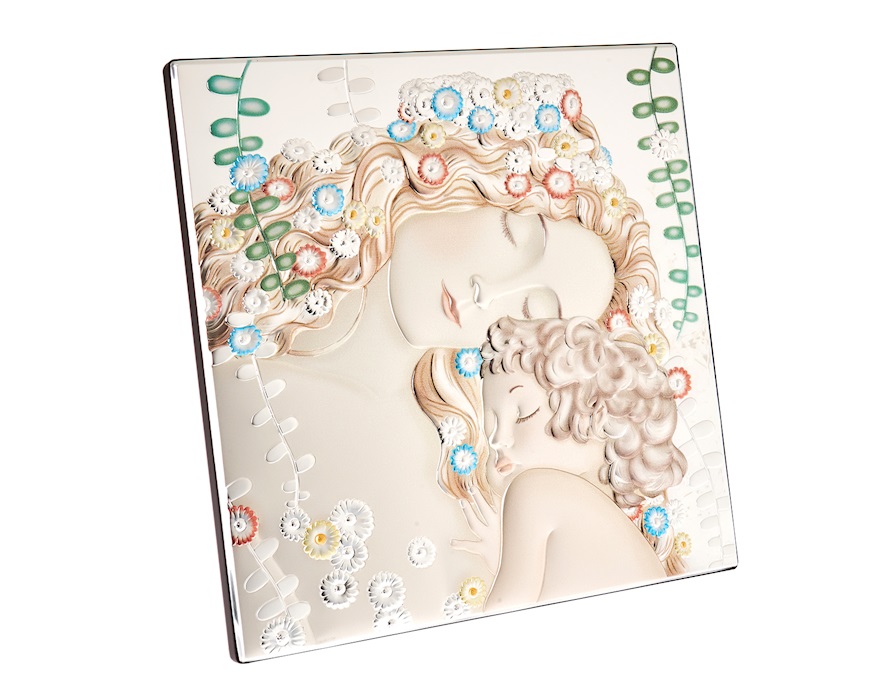 Quadro Le tre erà di Klimt argento pvd Selezione Zanolli