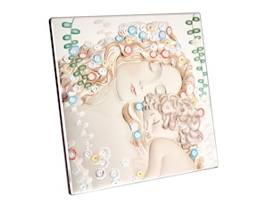 Quadro Le tre erà di Klimt argento pvd Selezione Zanolli