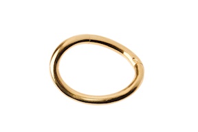 Chiusura collana ovale argento dorato sagomato Luisa della Salda