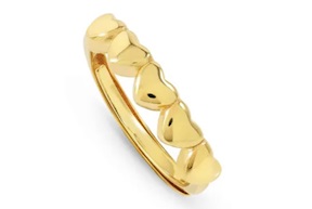 Anello Armonica argento dorato cuori Nomination