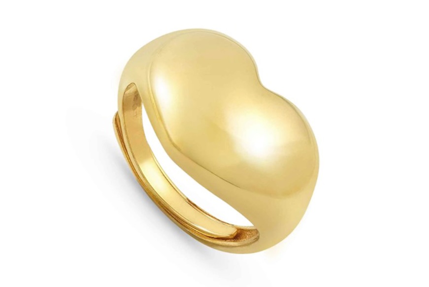 Anello Armonica argento dorato cuore grande Nomination