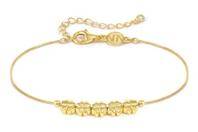 Bracciale Armonica argento dorato quadrifogli Nomination