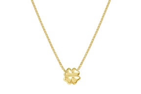 Collana Armonica argento dorato quadrifoglio Nomination
