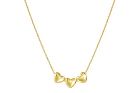 Collana Armonica argento dorato cuori Nomination