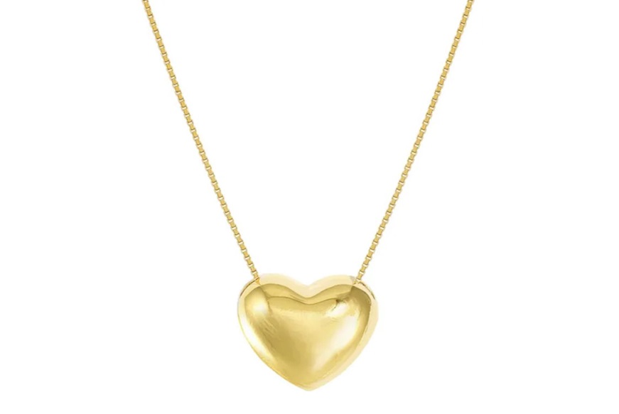Collana Armonica argento dorato cuore grande Nomination