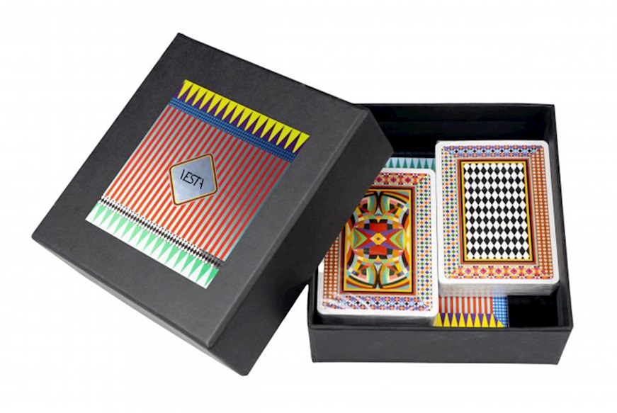 Set carte da gioco con block notes e matita Vesta