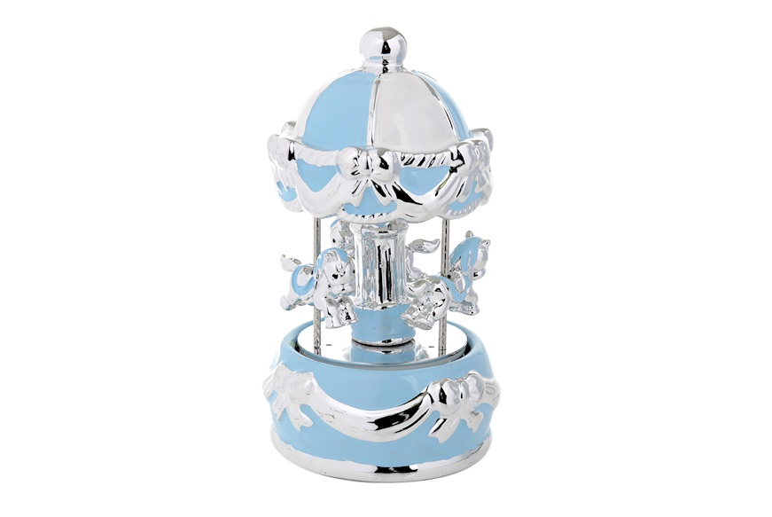 Music Box Horses Carousel blue Selezione Zanolli