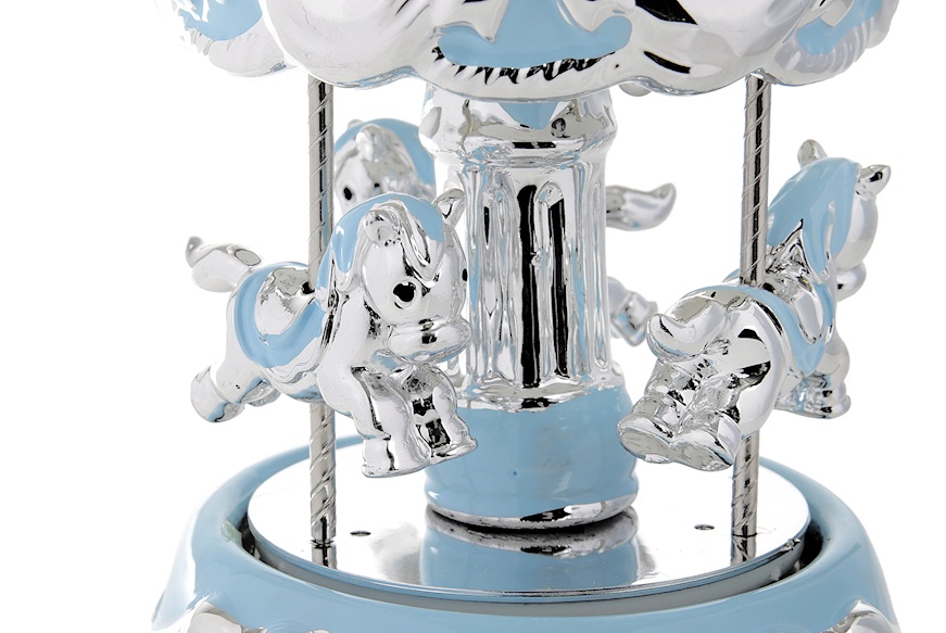 Music Box Horses Carousel blue Selezione Zanolli