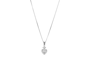Necklace silver with white zircon Sovrani