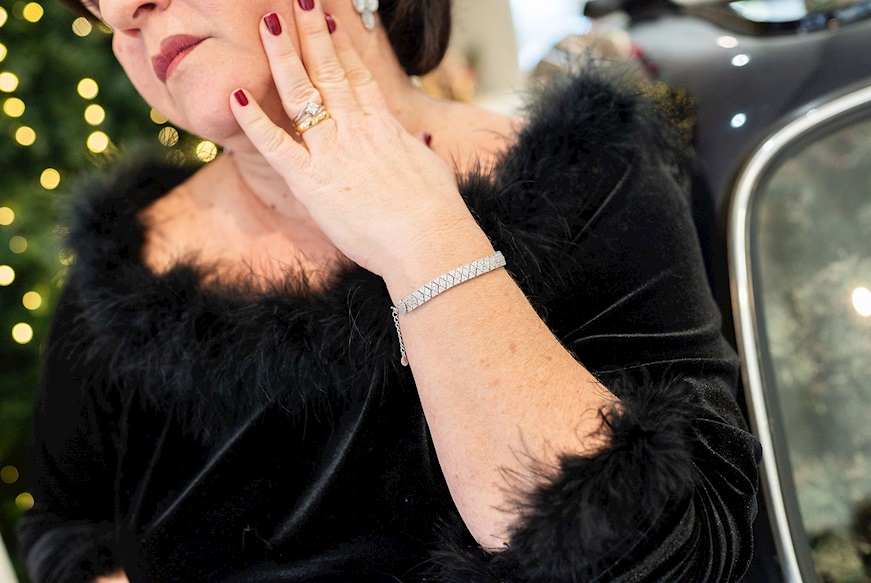 Bracelet silver with white zircons Sovrani