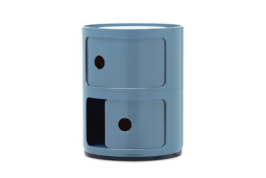 Cassettiera Componibile a due elementi colore azzurro Kartell