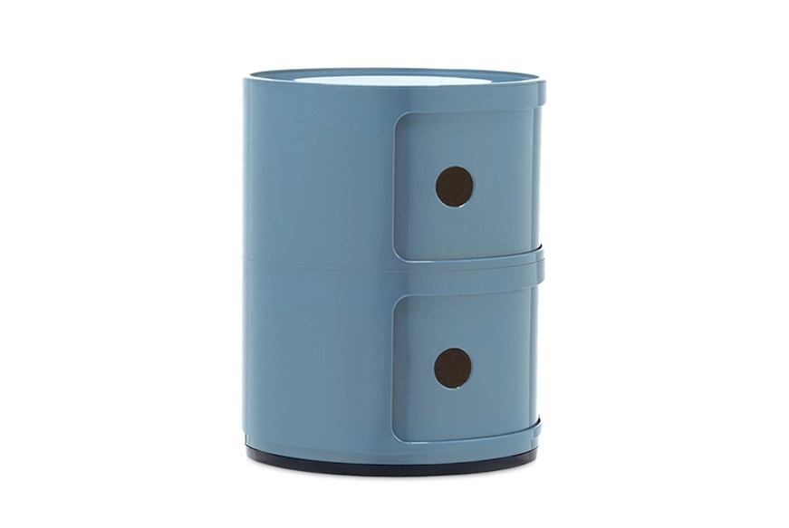 Cassettiera Componibile a due elementi colore azzurro Kartell