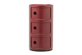 Drawer Componibile three elements bordeaux Kartell