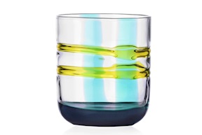 Tumbler Glass Gesti turquoise yellow Ichendorf