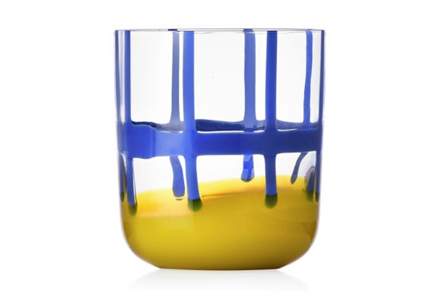 Tumbler Glass Gesti light blue yellow Ichendorf