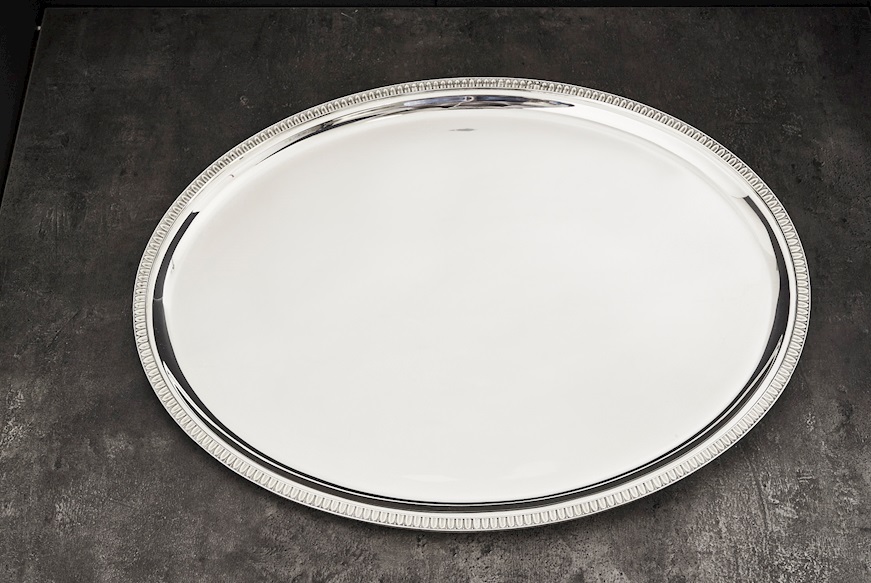 Oval tray silver 1916 grammi in Empire style Zanolli Vintage