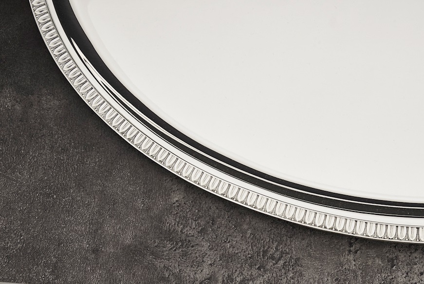 Oval tray silver 1916 grammi in Empire style Zanolli Vintage