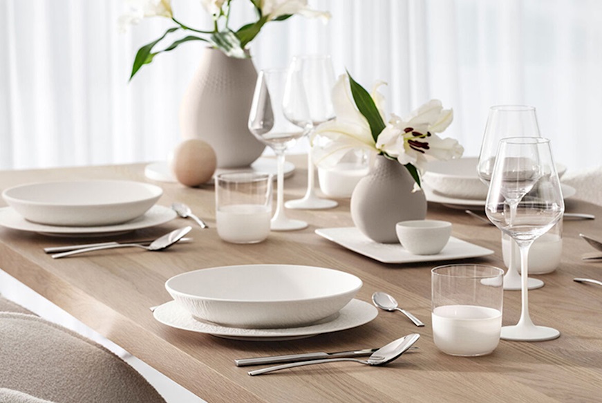 Set bicchieri Manufacture Rock Bianco cristallo 4 pezzi per vino rosso Villeroy & Boch