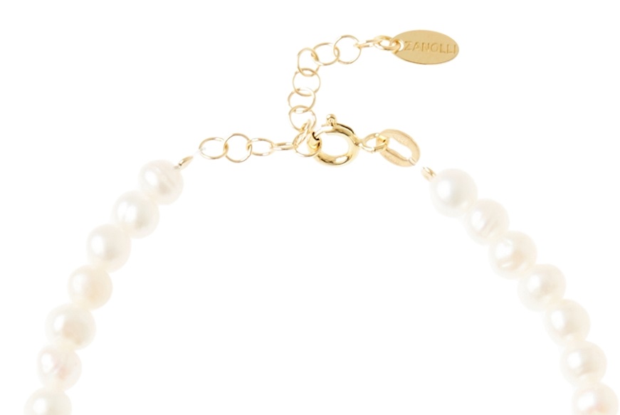 Bracciale argento con perle barocche e agata nera Selezione Zanolli