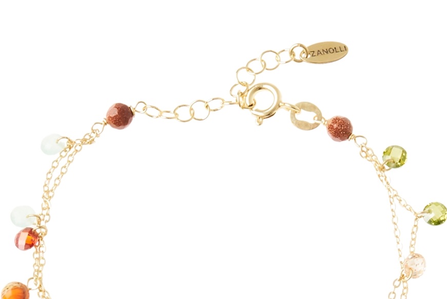 Bracelet silver with orange and brown agate Selezione Zanolli