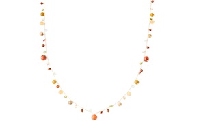 Collana argento con agata arancio e marrone Selezione Zanolli