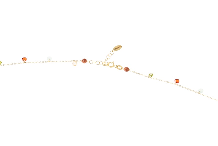 Necklace silver with orange and brown agate Selezione Zanolli