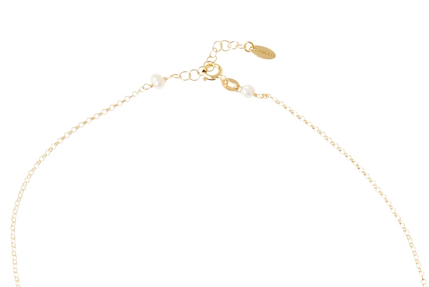 Collana argento con ciuffo di perle e quarzo fumè Selezione Zanolli