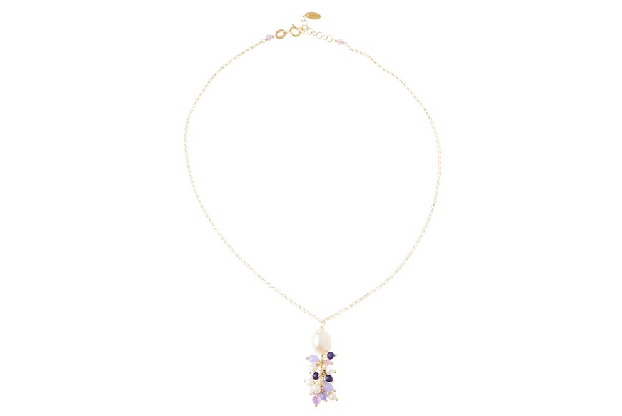 Necklace silver with pearls and amethyst Selezione Zanolli