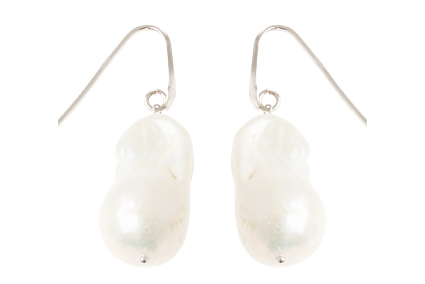 Earrings silver with baroque pearl Selezione Zanolli