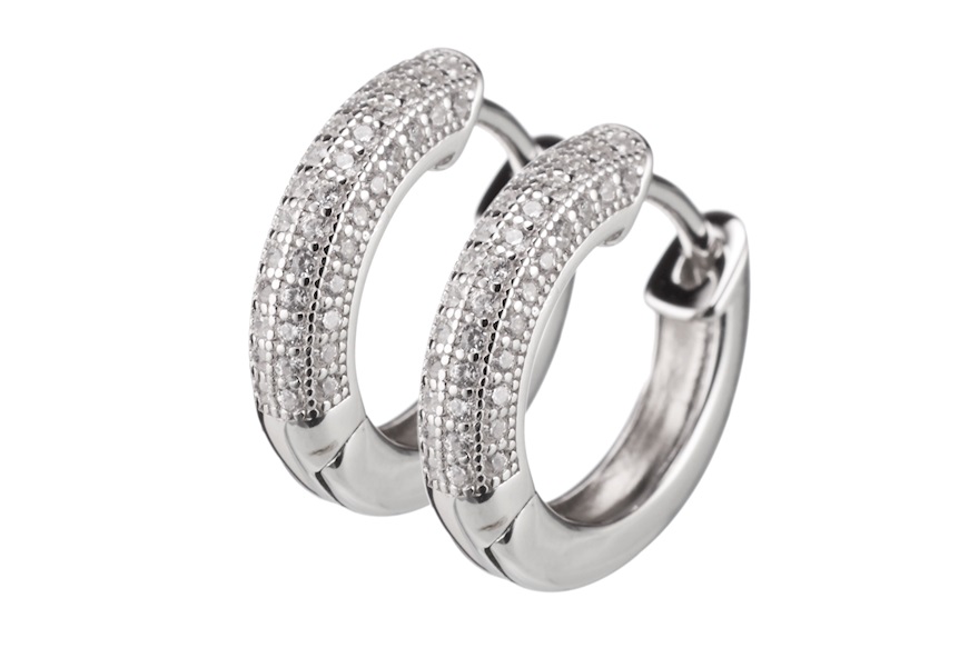 Earrings silver with zircons Sovrani