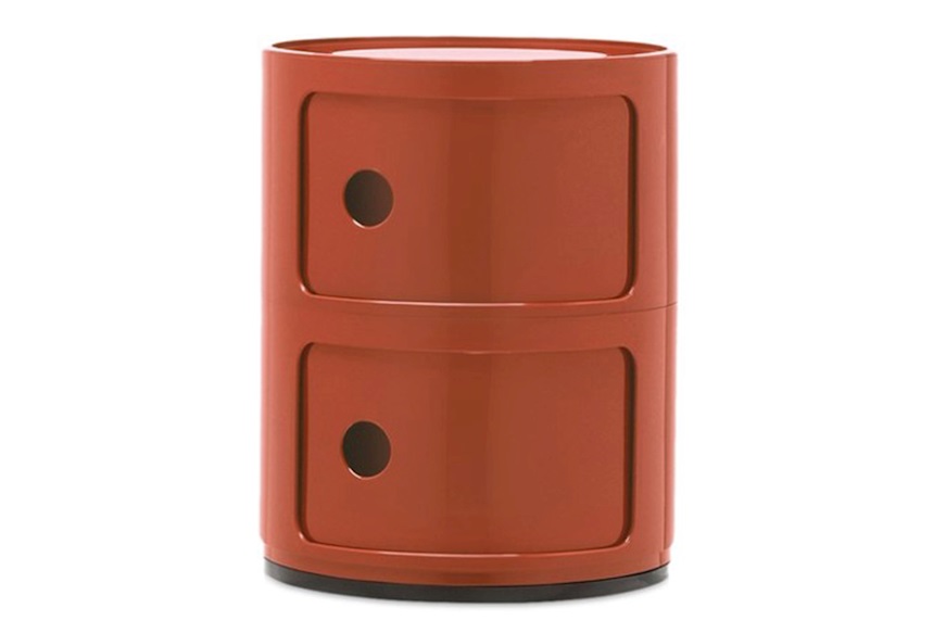 Cassettiera Componibile a due elementi colore arancio Kartell