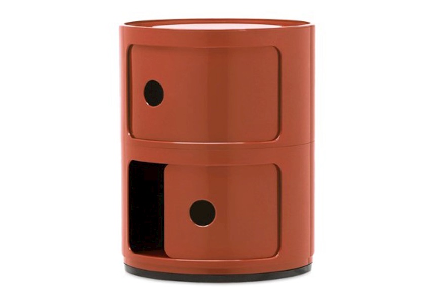 Cassettiera Componibile a due elementi colore arancio Kartell
