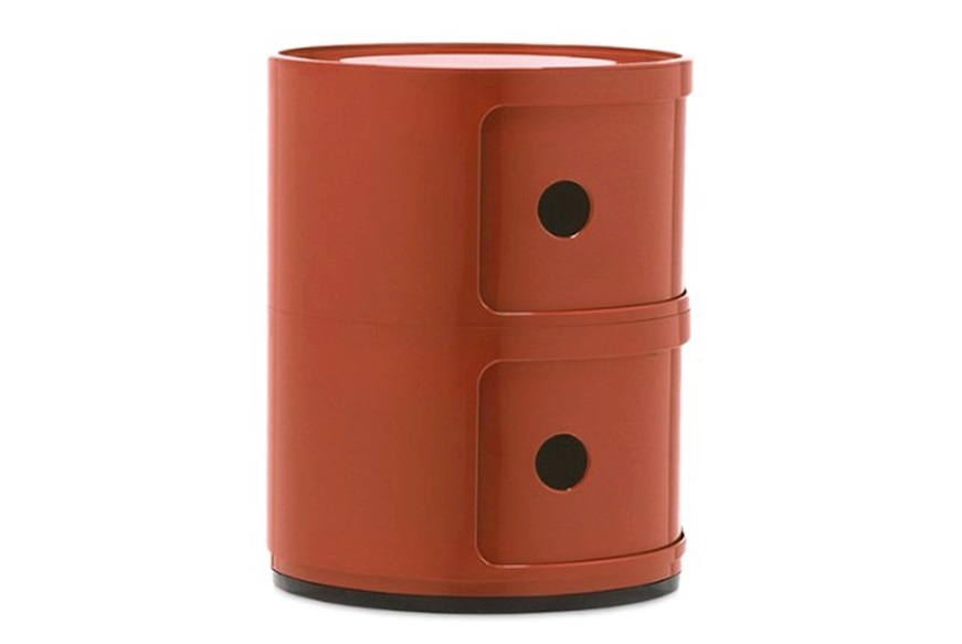 Cassettiera Componibile a due elementi colore arancio Kartell