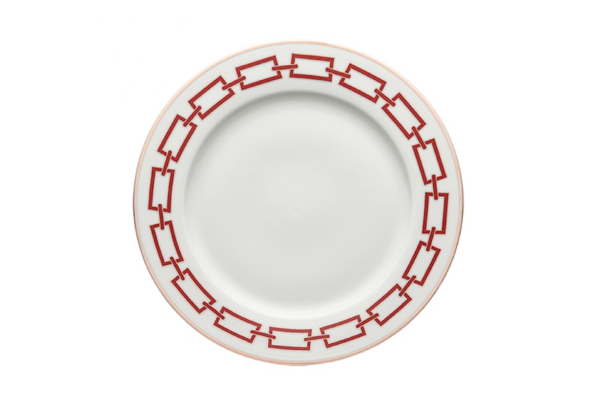 Charger plate Catene Scarlatto porcelain Richard Ginori