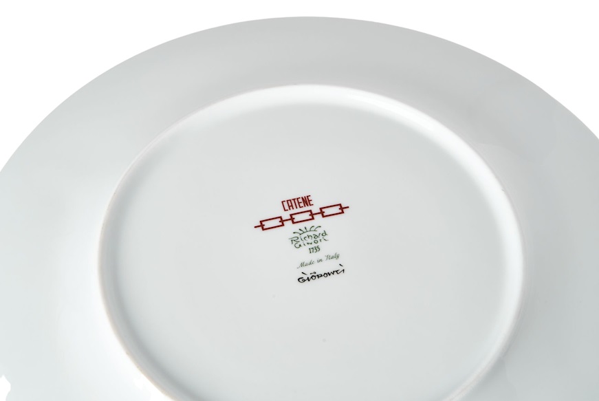 Charger plate Catene Scarlatto porcelain Richard Ginori