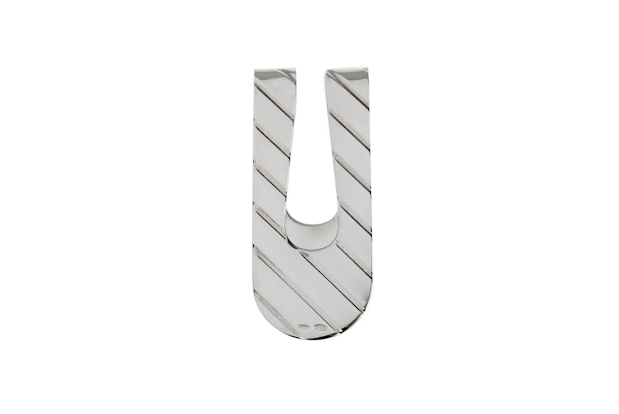 Fermasoldi argento rigato Selezione Zanolli