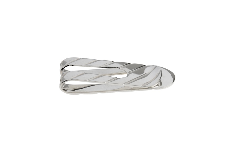 Fermasoldi argento rigato Selezione Zanolli
