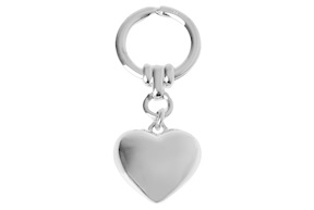 Keyring silver with rounded heart Selezione Zanolli